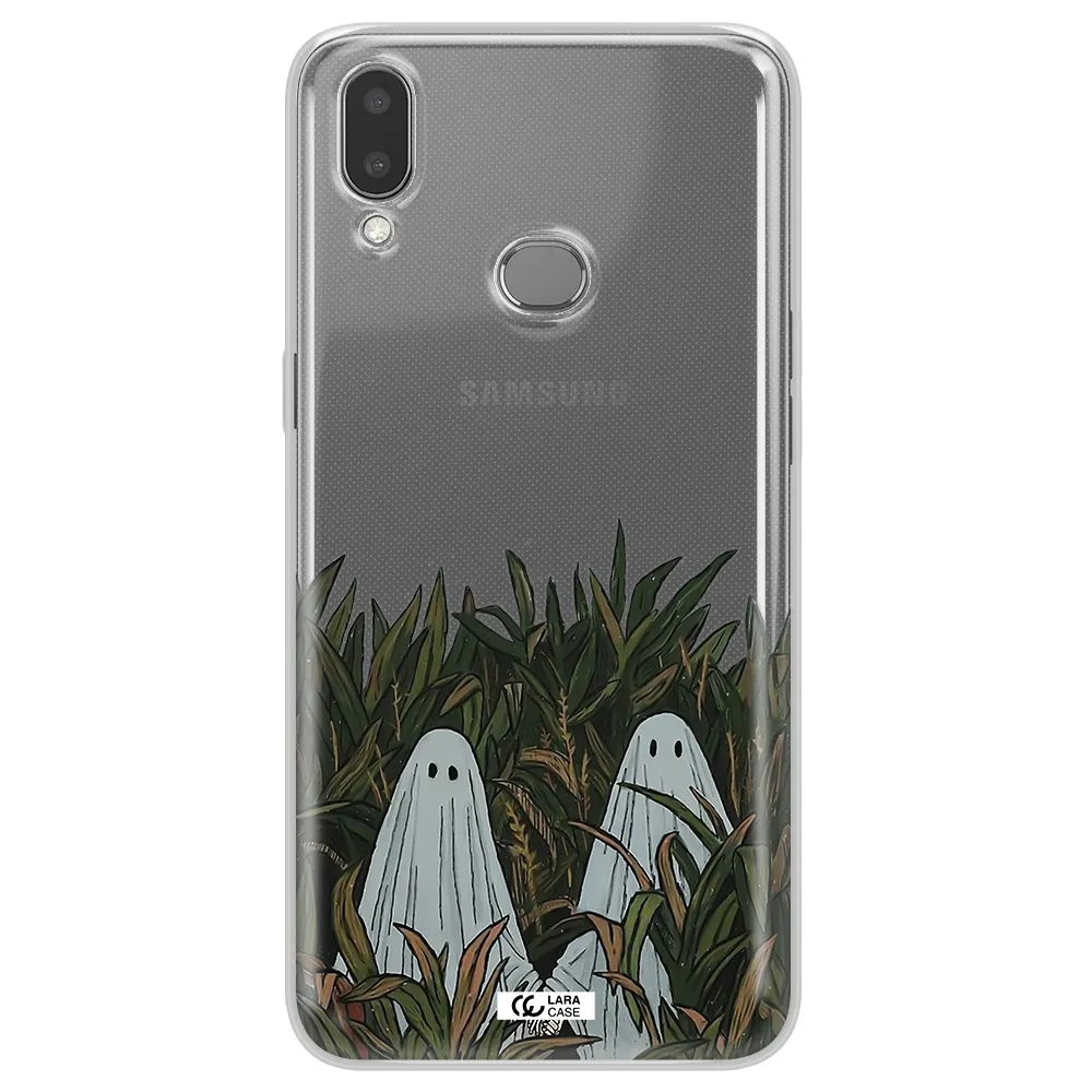 a group of ghosts in a field of grass Samsung A10S Clear TPU Case