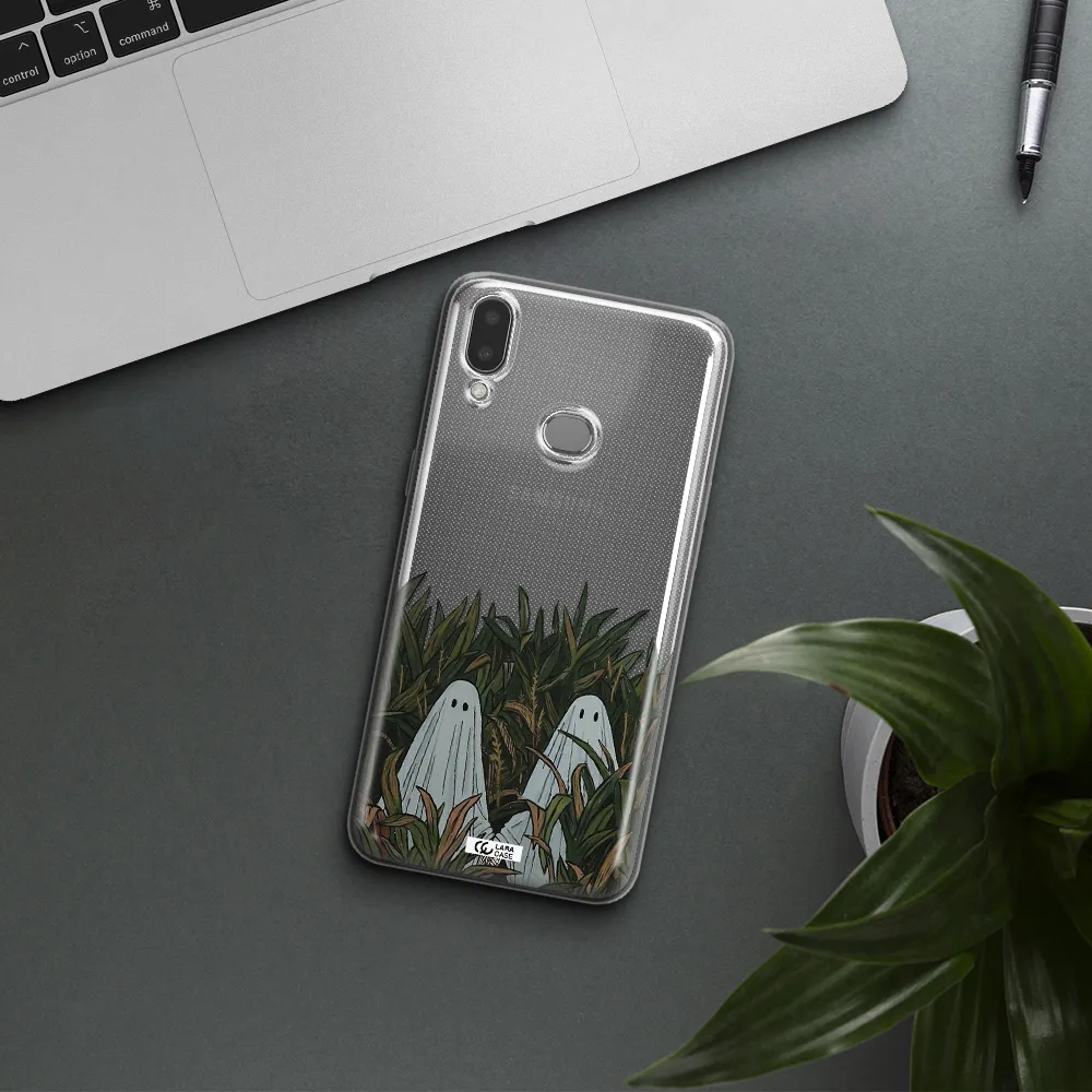 a group of ghosts in a field of grass Samsung A10S Clear TPU Case