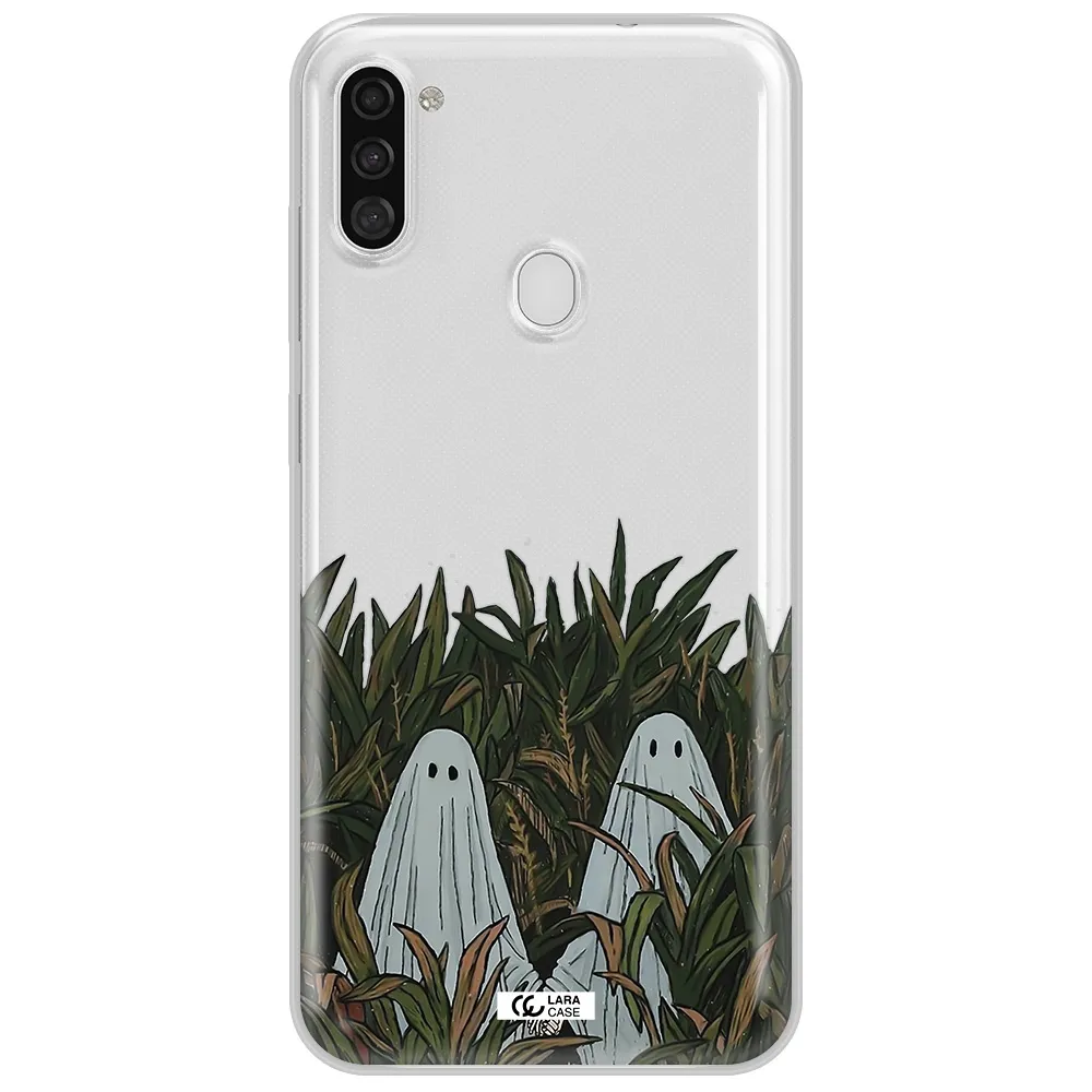a group of ghosts in a field of grass Samsung A11 Clear TPU Case