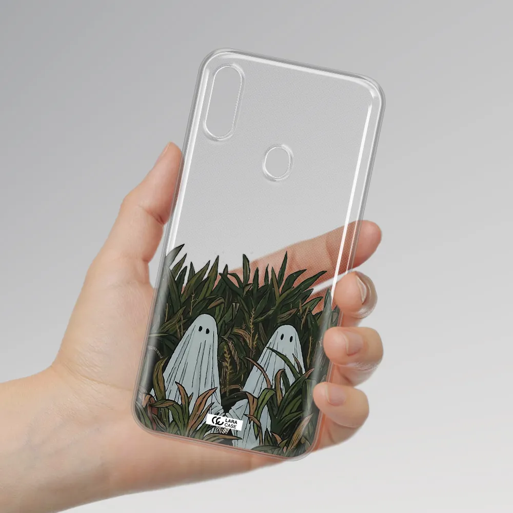 a group of ghosts in a field of grass Samsung A11 Clear TPU Case