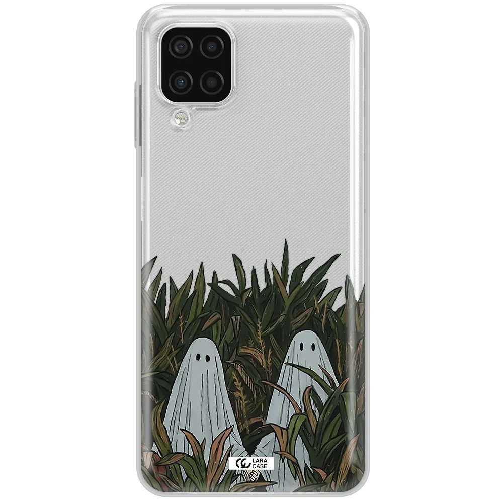 a group of ghosts in a field of grass Samsung A12 4g Clear TPU Case