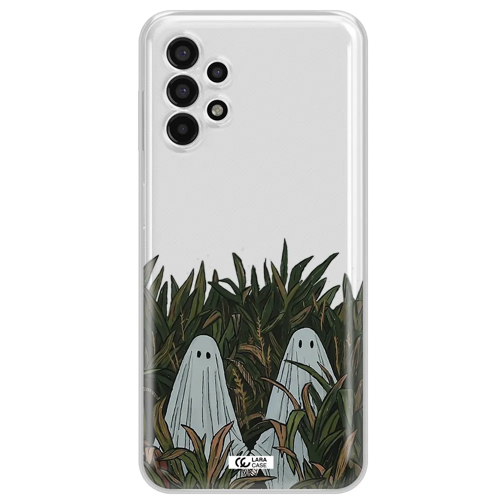 a group of ghosts in a field of grass Samsung A13 4g Clear TPU Case