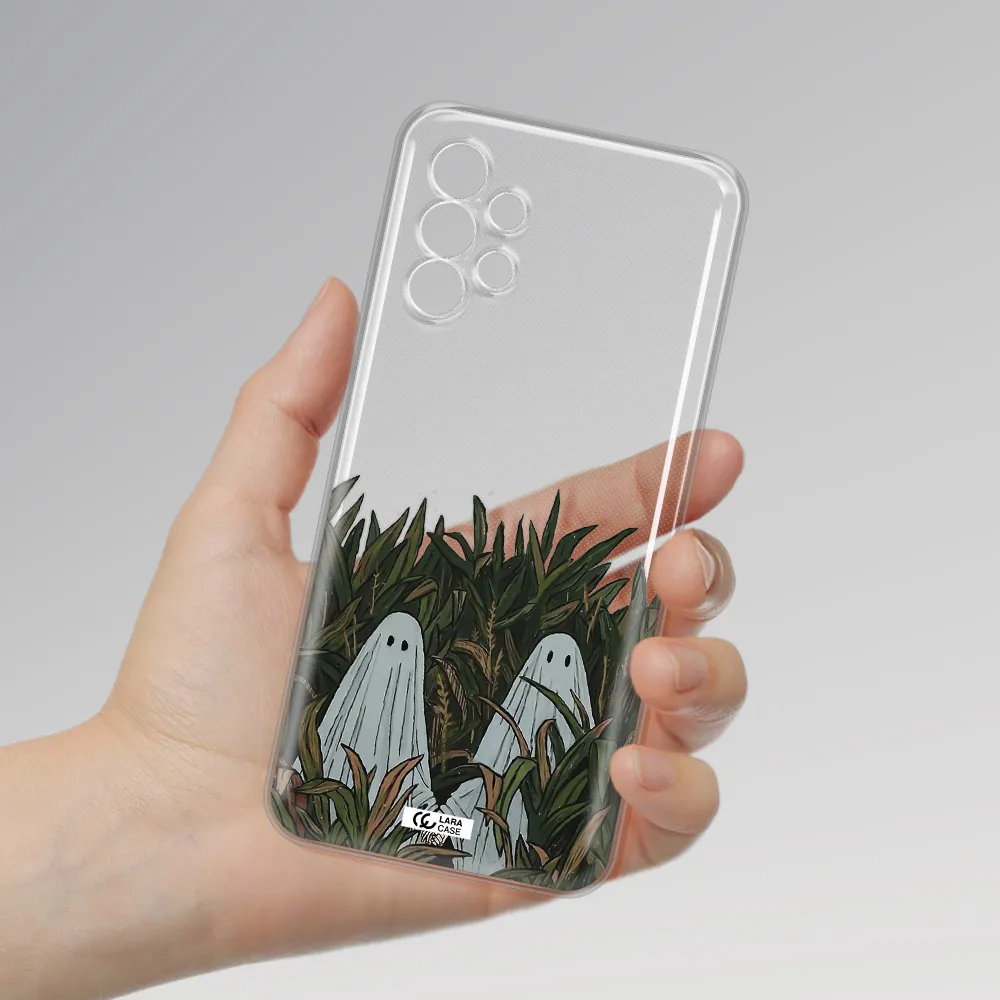 a group of ghosts in a field of grass Samsung A13 4g Clear TPU Case