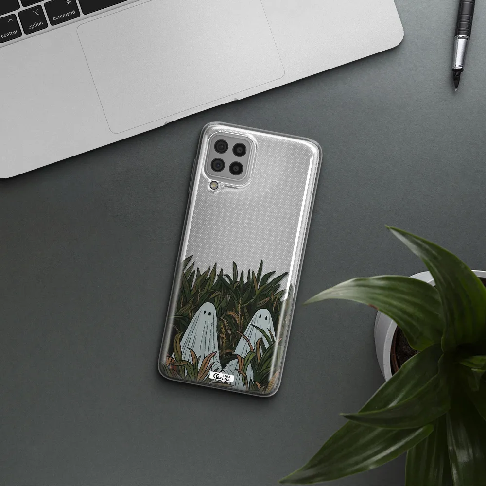 a group of ghosts in a field of grass Samsung A22 4g Clear TPU Case