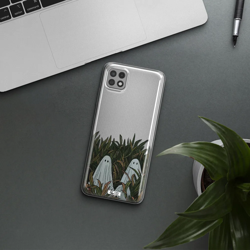 a group of ghosts in a field of grass Samsung A22 5g Clear TPU Case