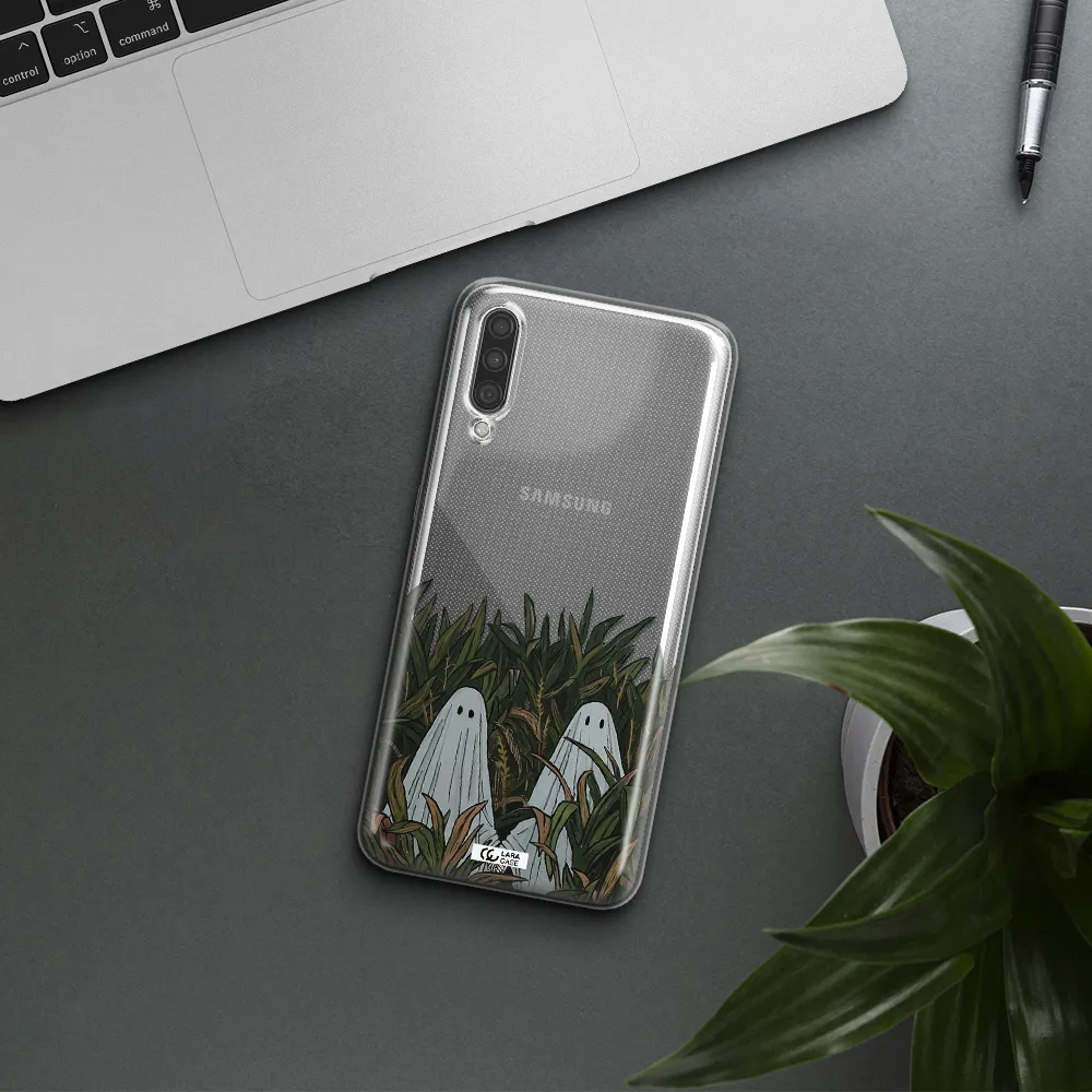 a group of ghosts in a field of grass Samsung A30S Clear TPU Case
