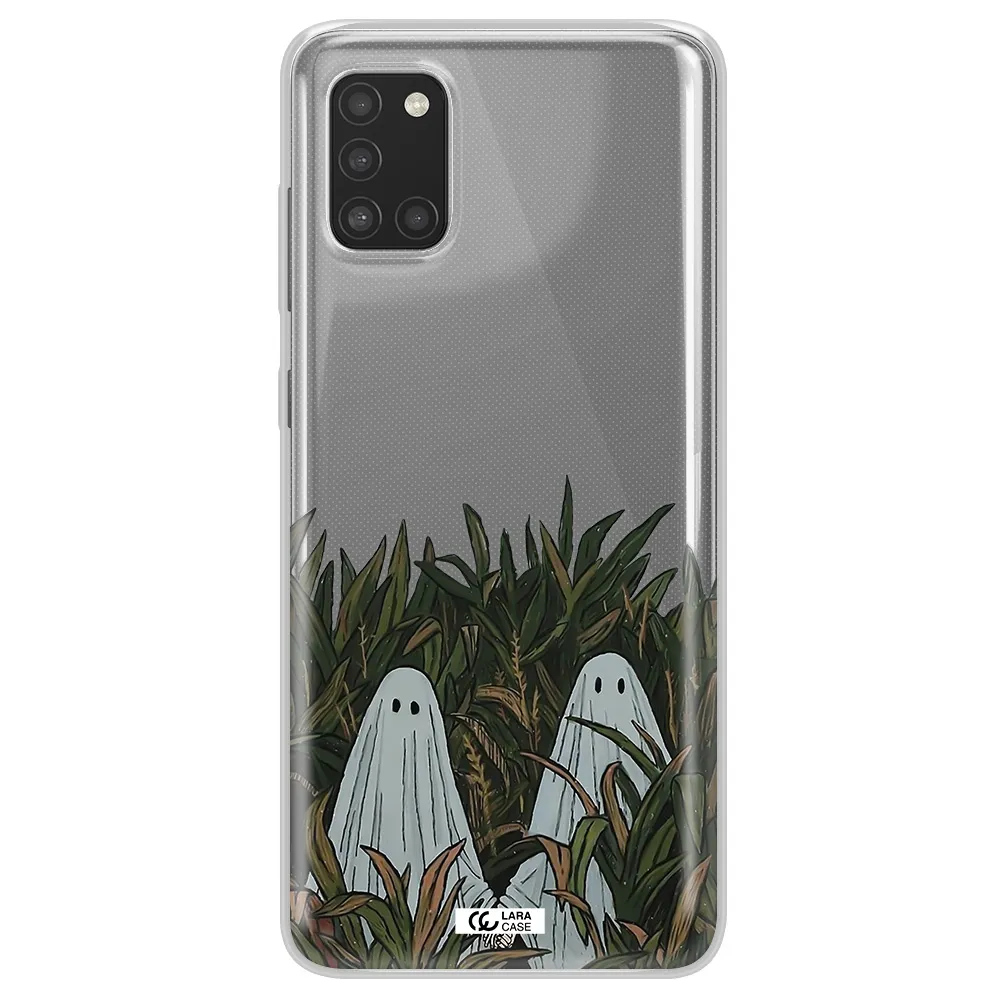 a group of ghosts in a field of grass Samsung A31 Clear TPU Case