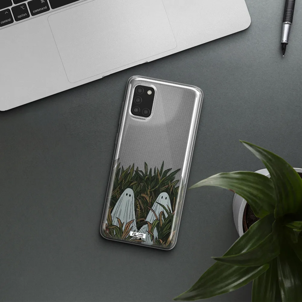 a group of ghosts in a field of grass Samsung A31 Clear TPU Case