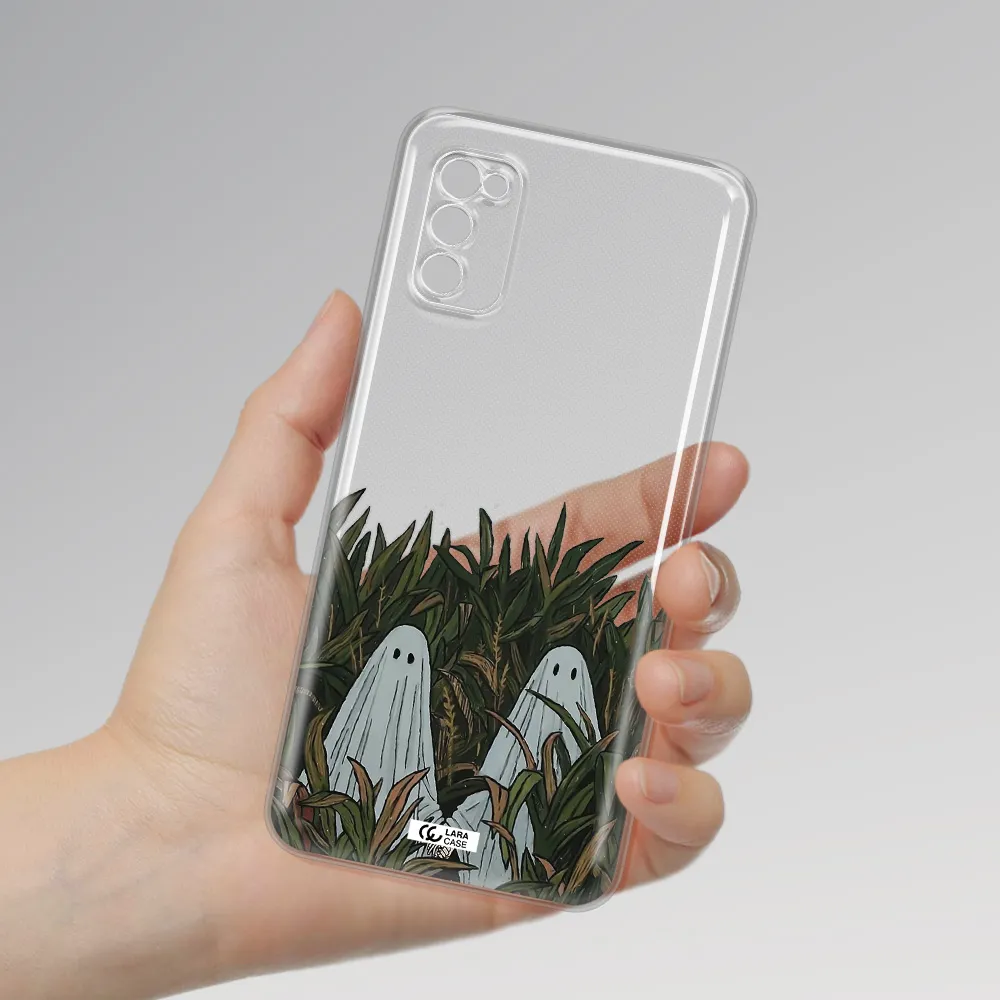 A Group Of Ghosts In A Field Of Grass Samsung A41 Clear Tpu Case