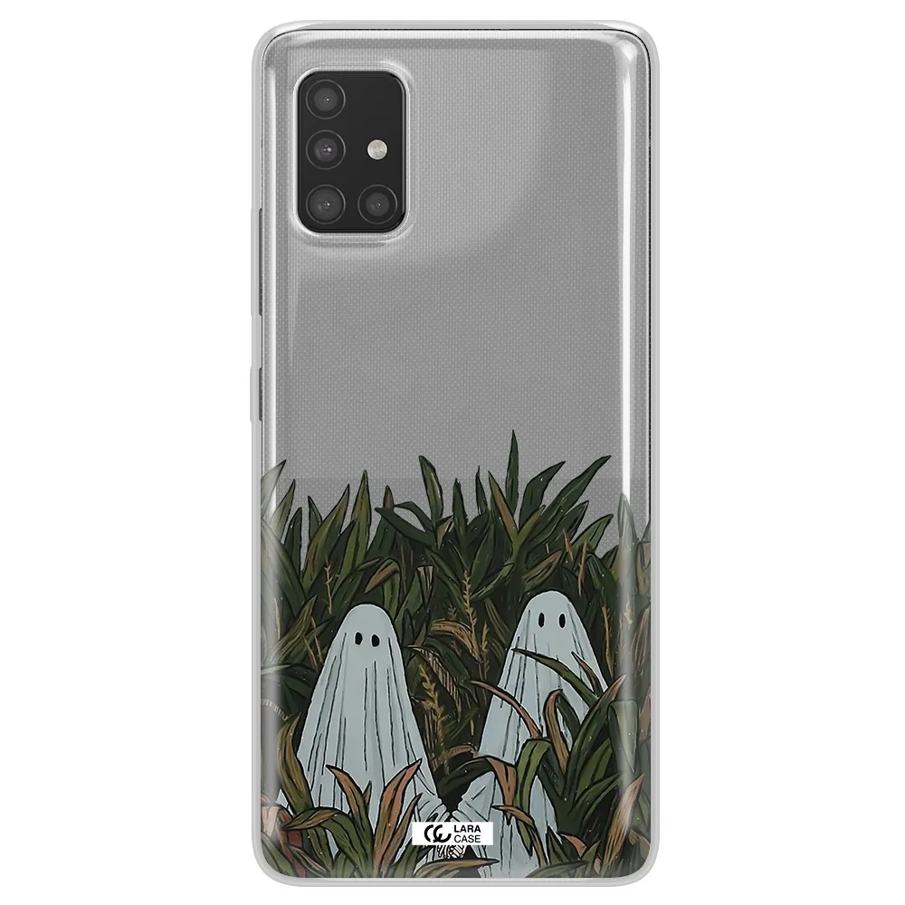 a group of ghosts in a field of grass Samsung A51 Clear TPU Case