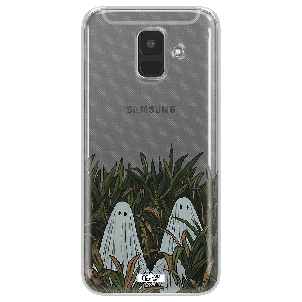 a group of ghosts in a field of grass Samsung A6 Clear TPU Case