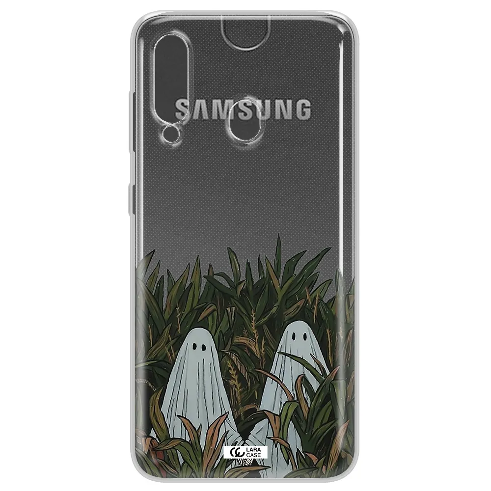a group of ghosts in a field of grass Samsung A60 Clear TPU Case