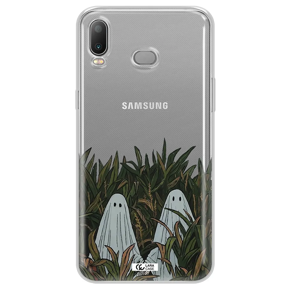 a group of ghosts in a field of grass Samsung A6S Clear TPU Case
