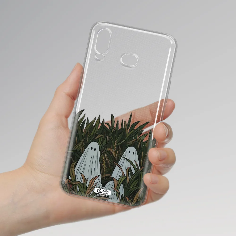 a group of ghosts in a field of grass Samsung A6S Clear TPU Case