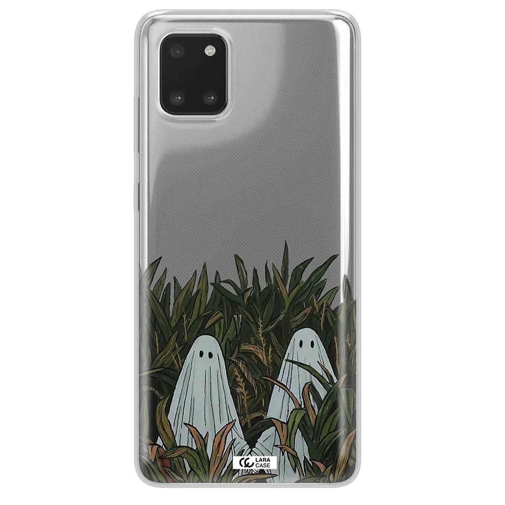 a group of ghosts in a field of grass Samsung A81 Clear TPU Case
