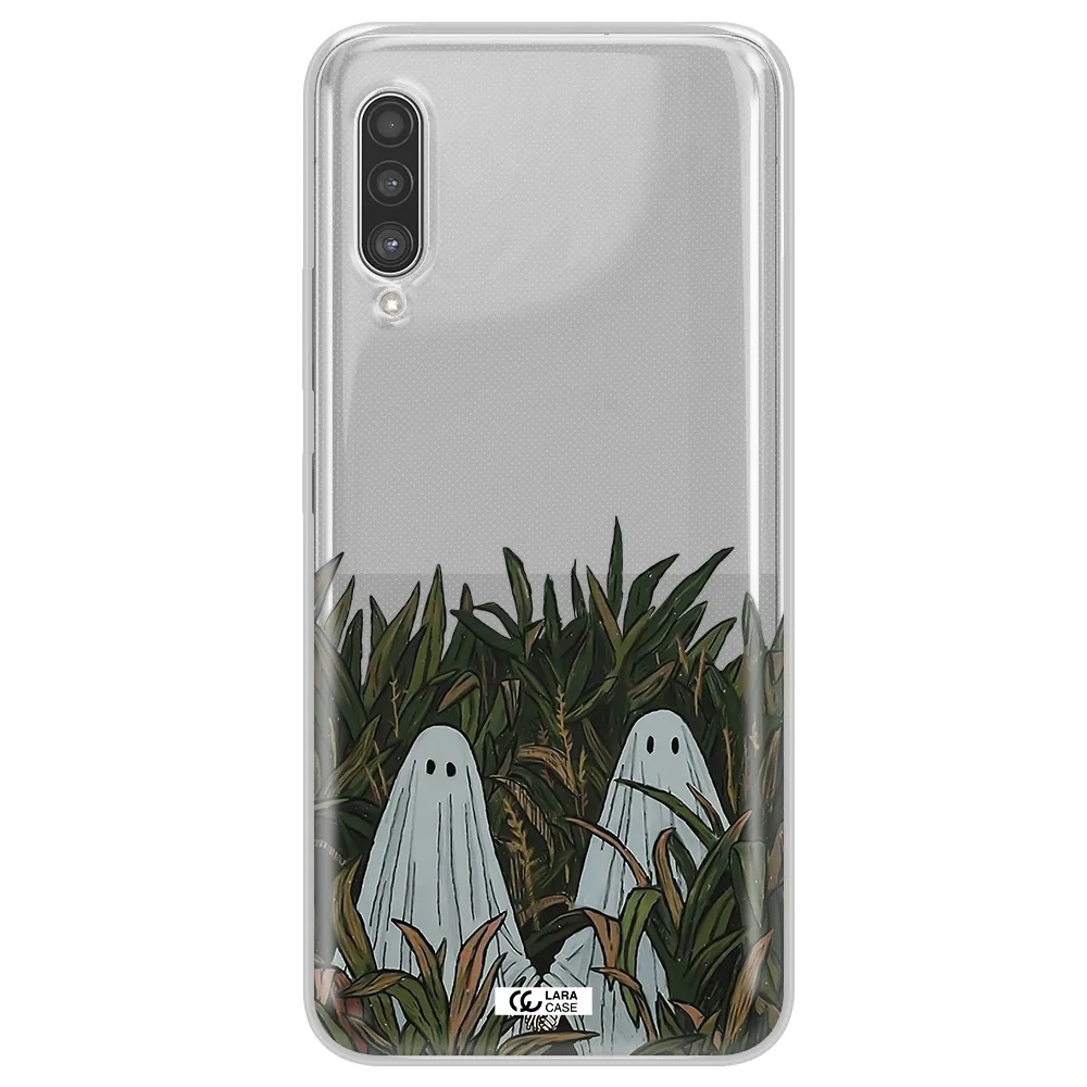 a group of ghosts in a field of grass Samsung A90 Clear TPU Case