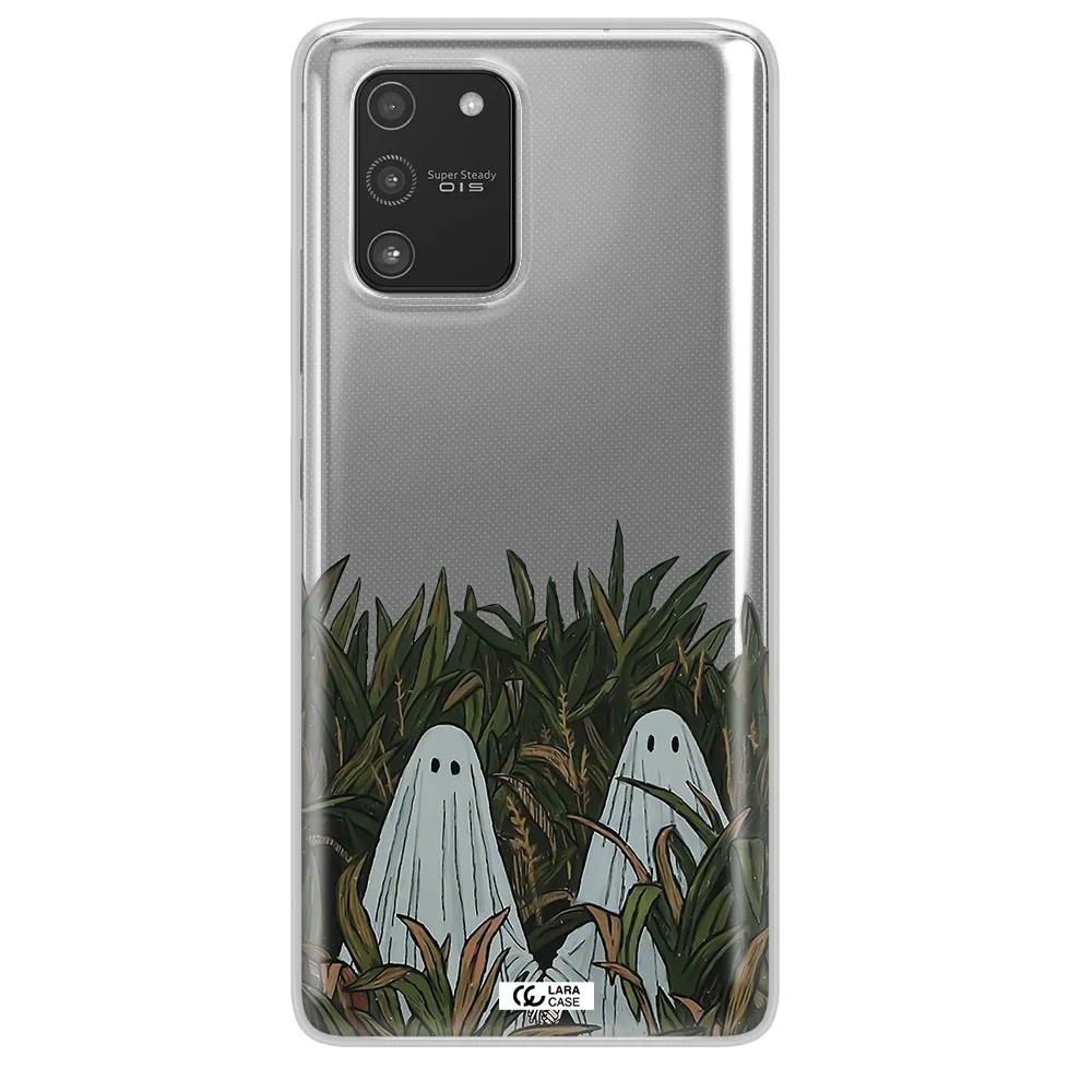 a group of ghosts in a field of grass Samsung A91 Clear TPU Case