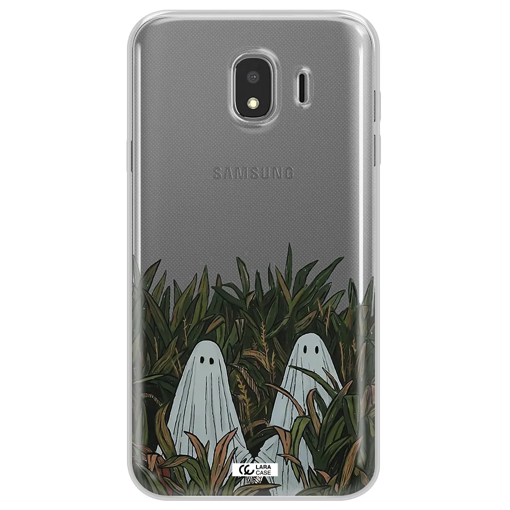 a group of ghosts in a field of grass Samsung J4 Clear TPU Case