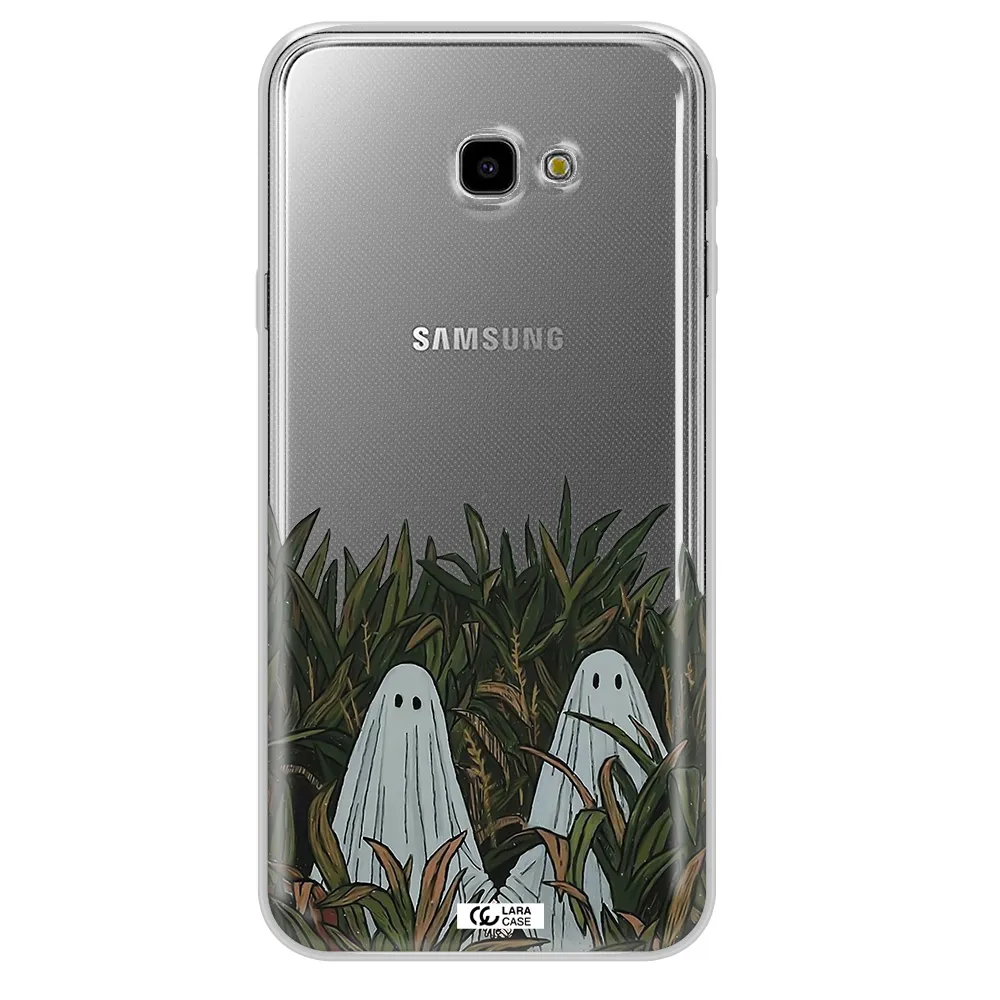 a group of ghosts in a field of grass Samsung J4 Plus Clear TPU Case