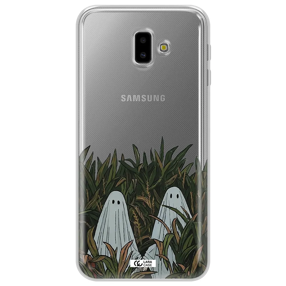 a group of ghosts in a field of grass Samsung J6 Plus Clear TPU Case