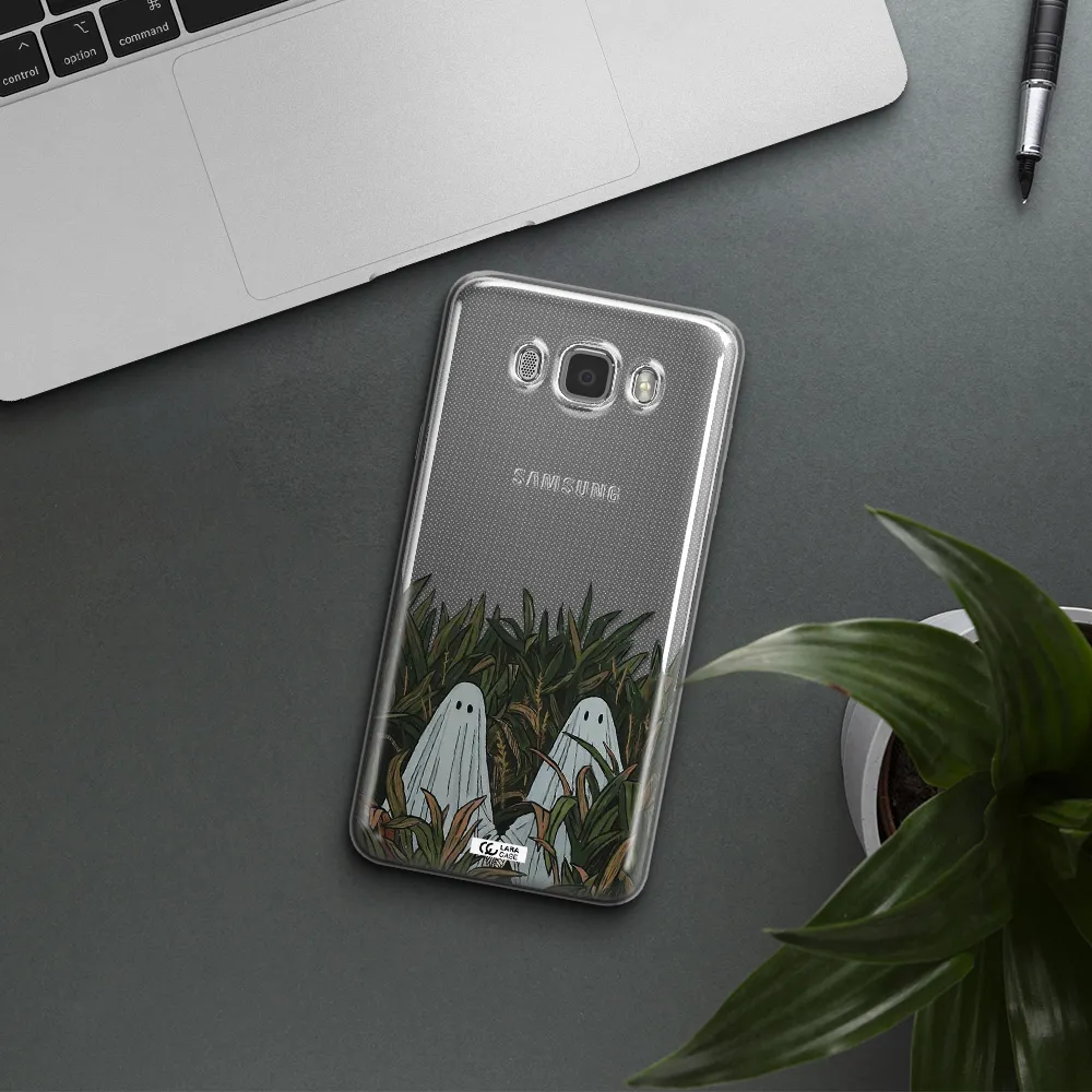 a group of ghosts in a field of grass Samsung J7 2016 Clear TPU Case
