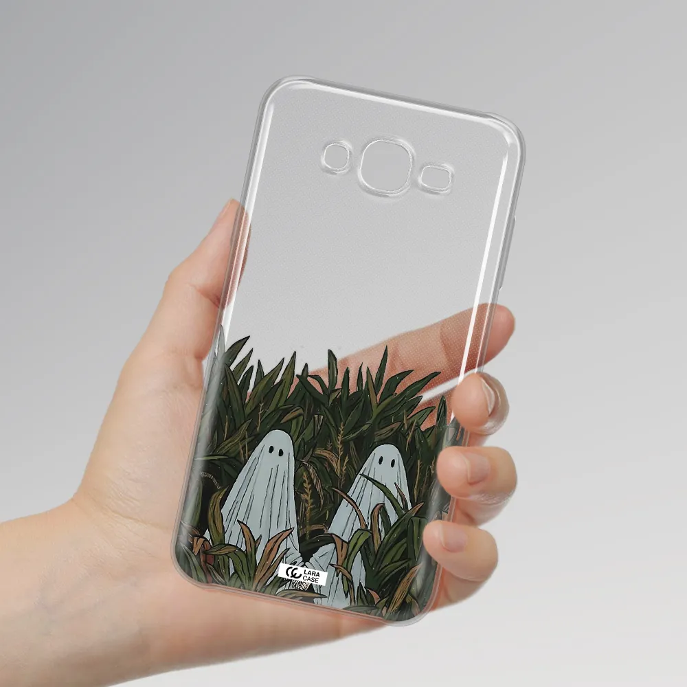 a group of ghosts in a field of grass Samsung J7 Core Clear TPU Case