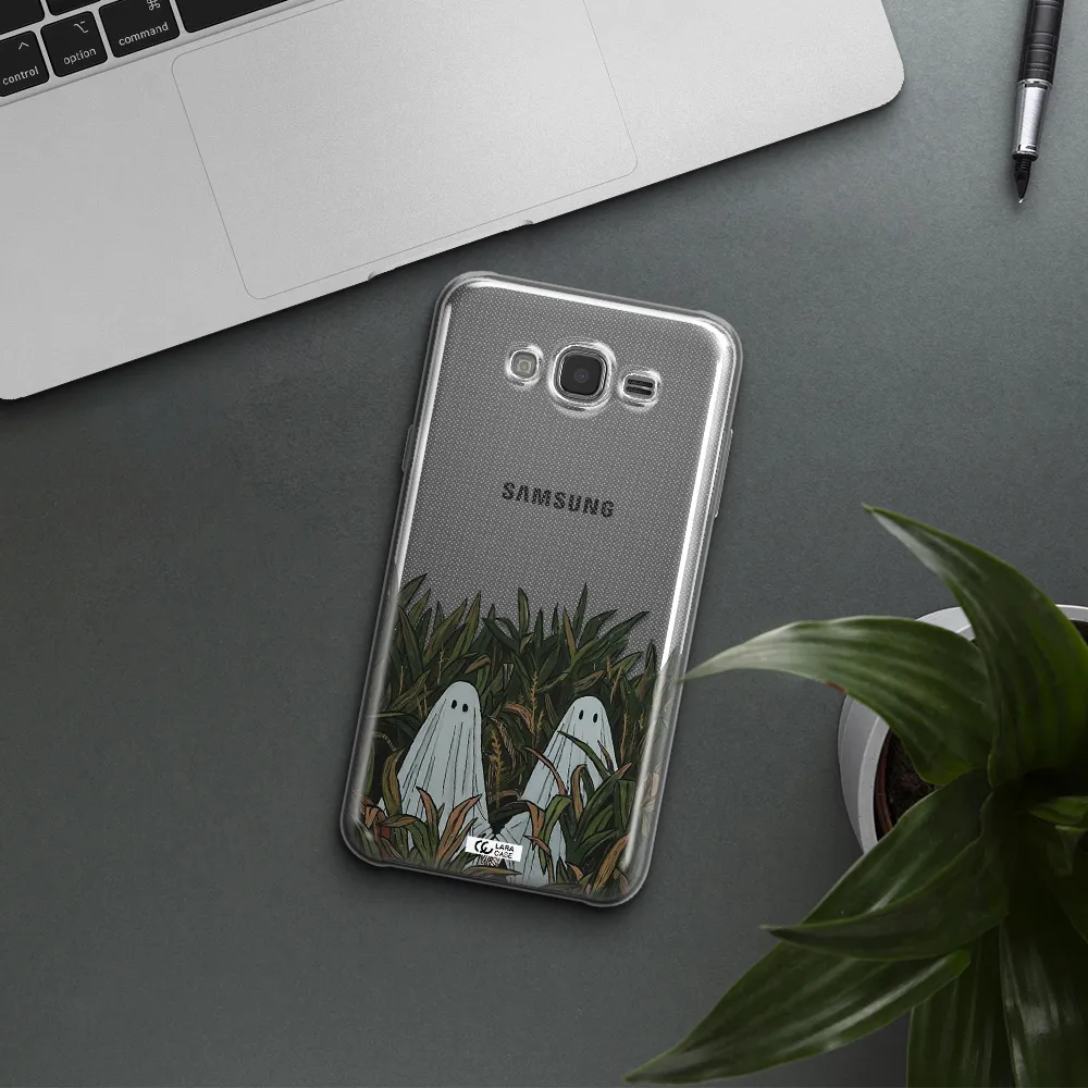 a group of ghosts in a field of grass Samsung J7 Core Clear TPU Case
