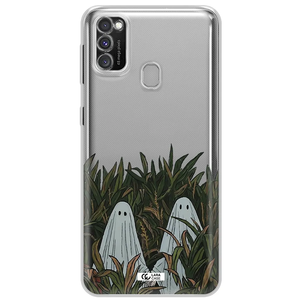 a group of ghosts in a field of grass Samsung M30S Clear TPU Case