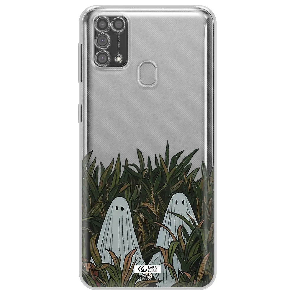 a group of ghosts in a field of grass Samsung M31 Clear TPU Case