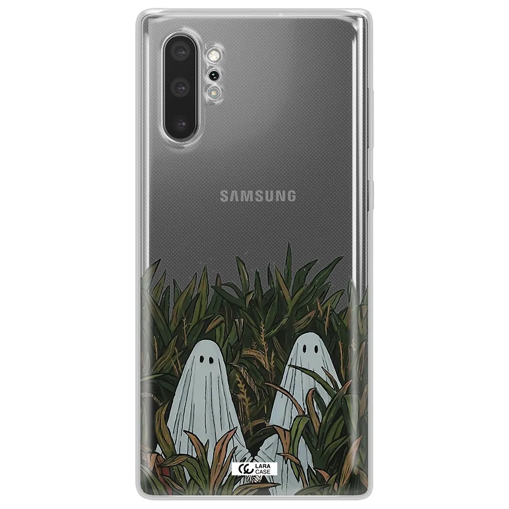 a group of ghosts in a field of grass Samsung Note 10 Plus Clear TPU Case