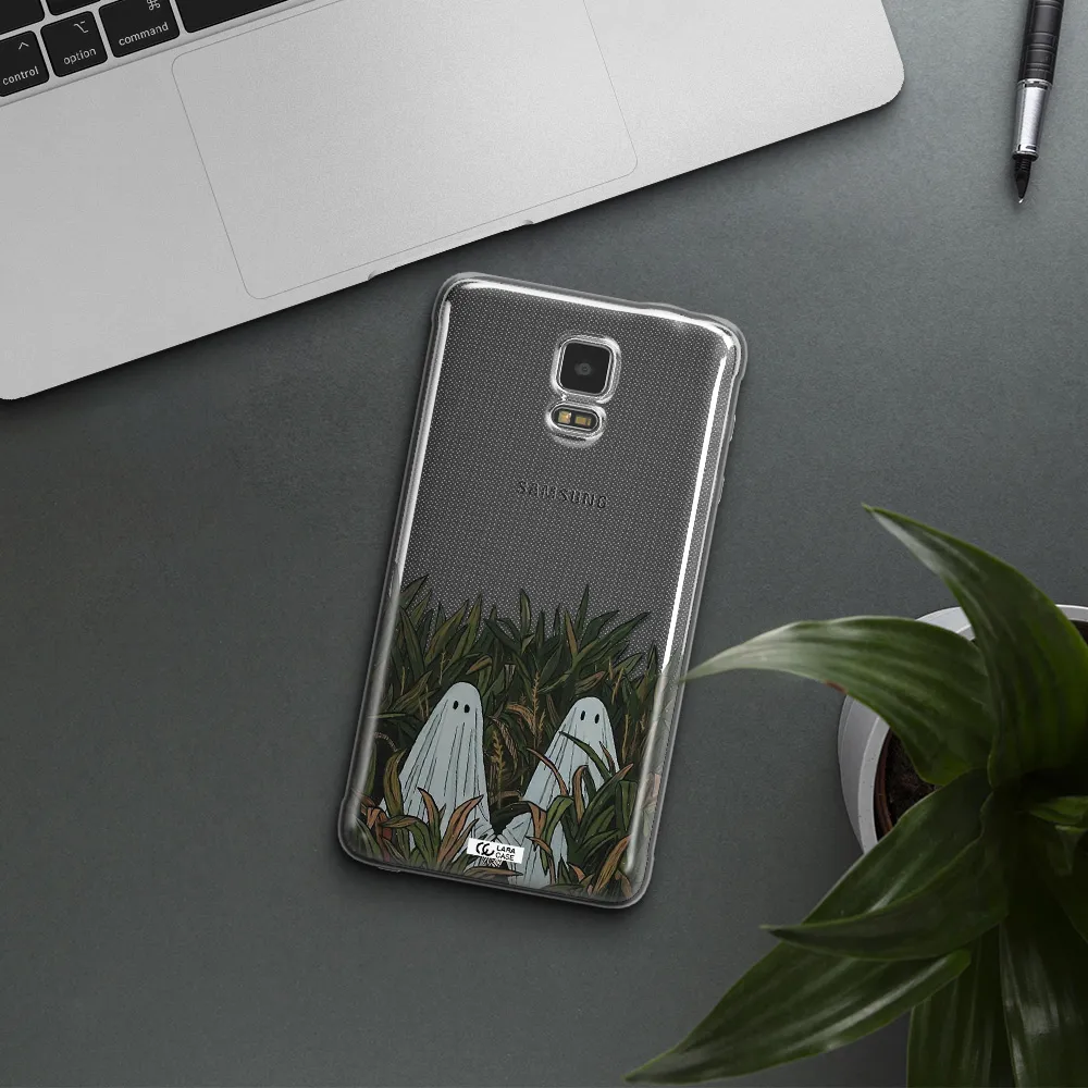 a group of ghosts in a field of grass Samsung Note 4 Clear TPU Case