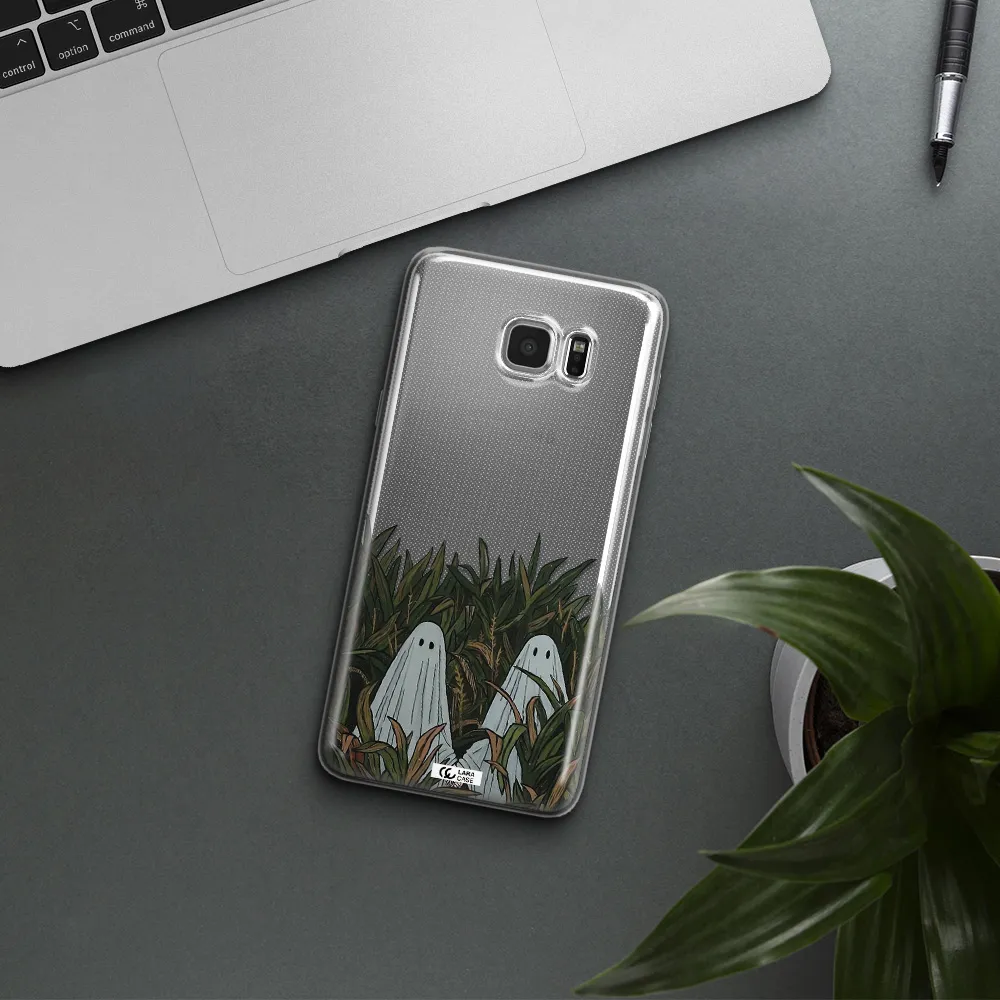 a group of ghosts in a field of grass Samsung Note 5 Clear TPU Case