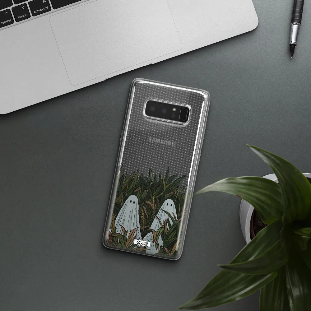 a group of ghosts in a field of grass Samsung Note 8 Clear TPU Case