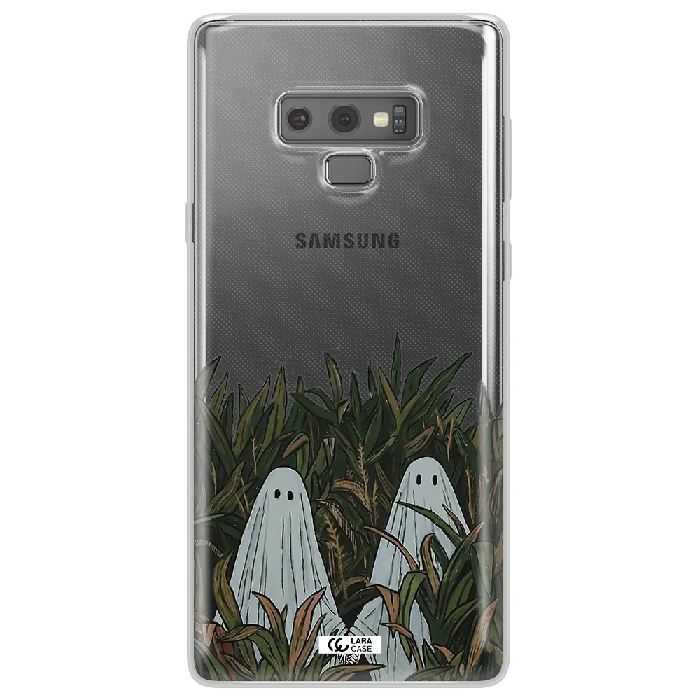 a group of ghosts in a field of grass Samsung Note 9 Clear TPU Case