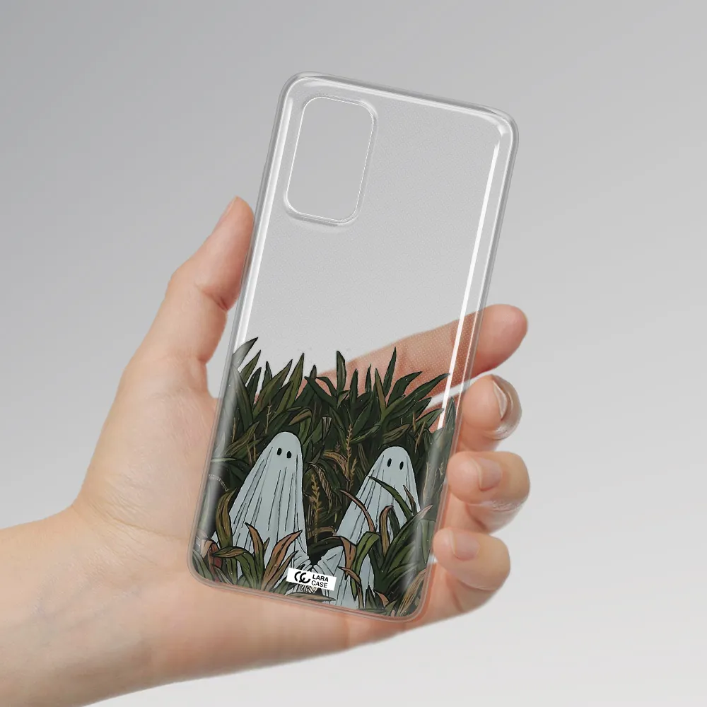 a group of ghosts in a field of grass Samsung S 20 Plus Clear TPU Case