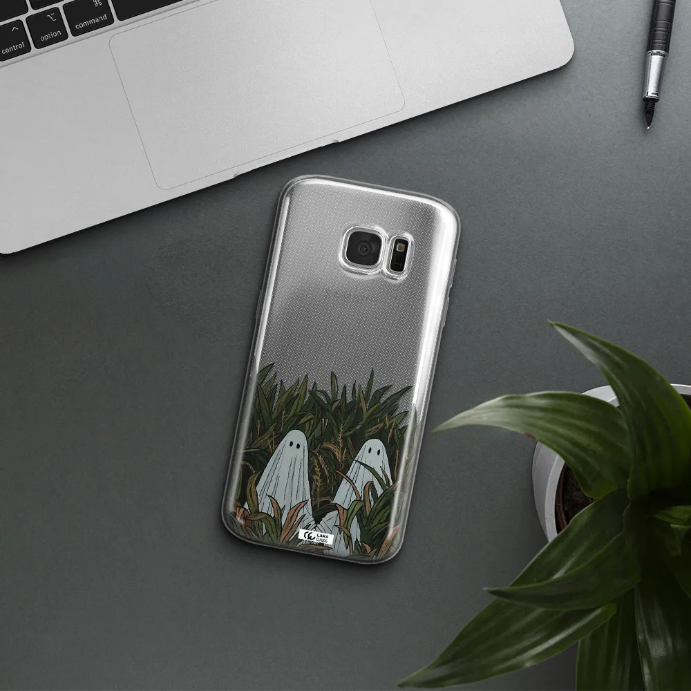 a group of ghosts in a field of grass Samsung S 7 Clear TPU Case