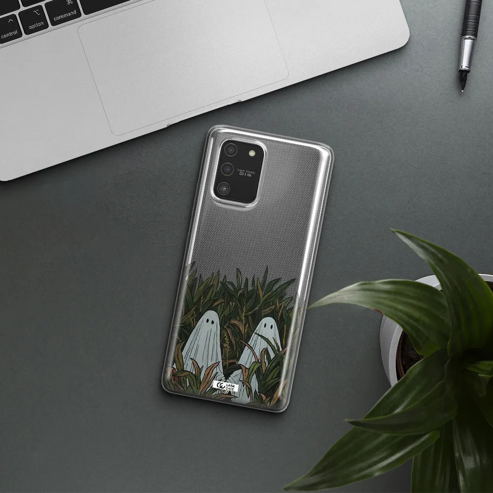 a group of ghosts in a field of grass Samsung S10 Lite Clear TPU Case