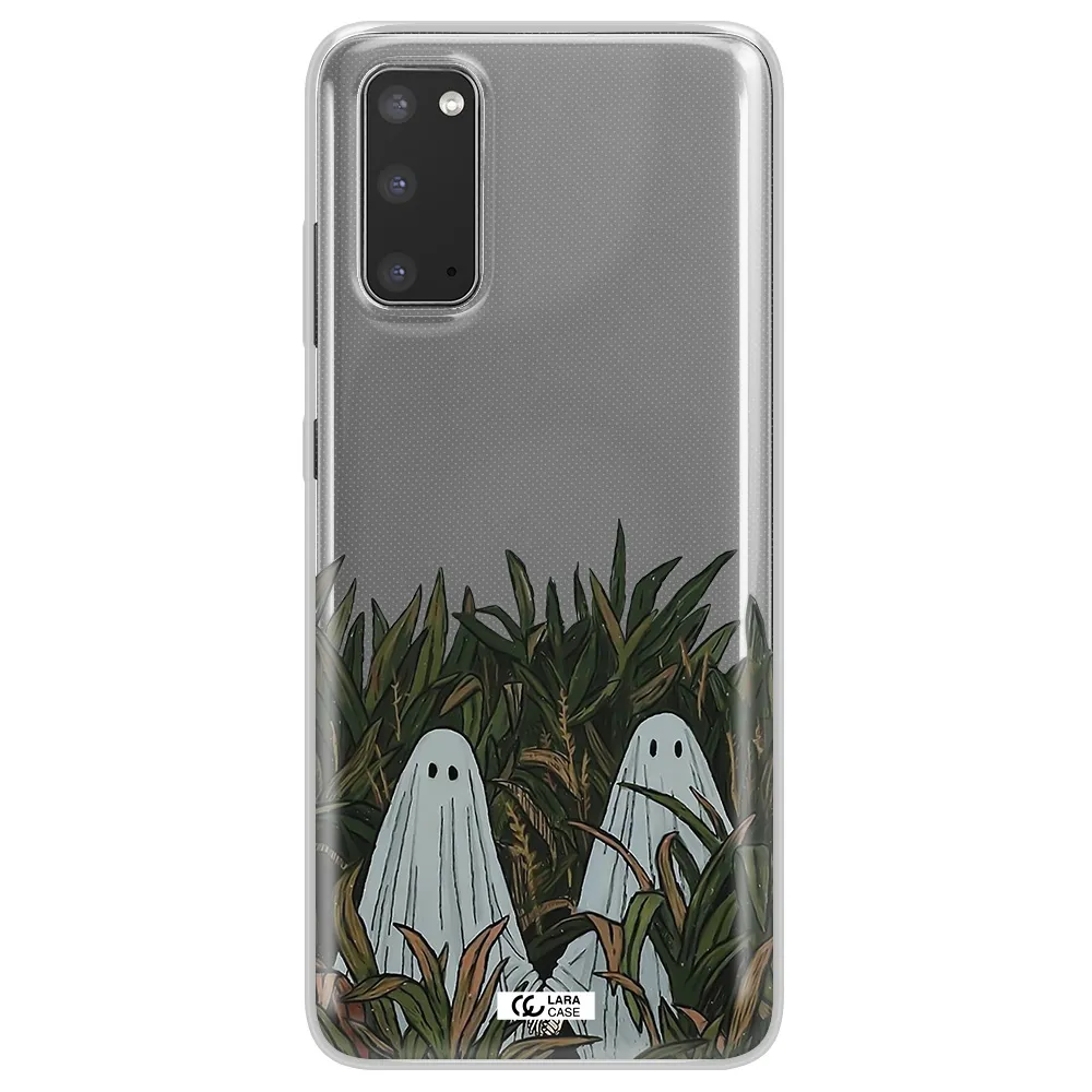 a group of ghosts in a field of grass Samsung S20 Clear TPU Case