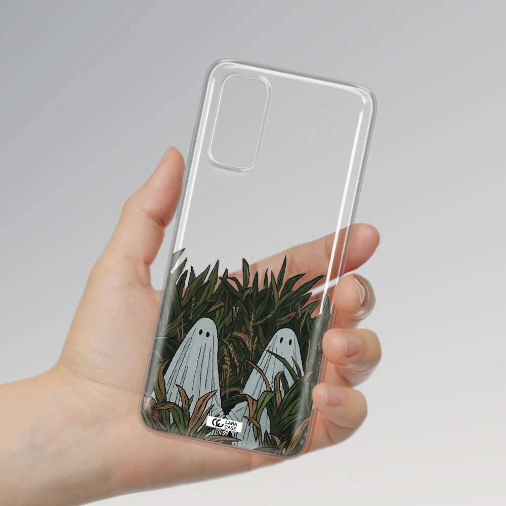 a group of ghosts in a field of grass Samsung S20 Clear TPU Case