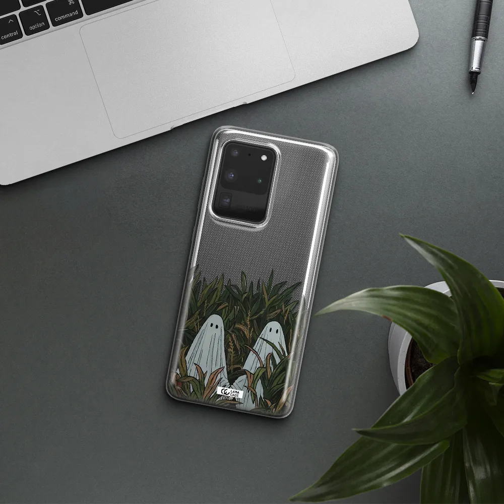 a group of ghosts in a field of grass Samsung S20 Ultra Clear TPU Case