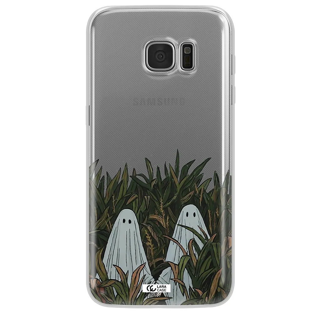 a group of ghosts in a field of grass Samsung S7 Edge Clear TPU Case