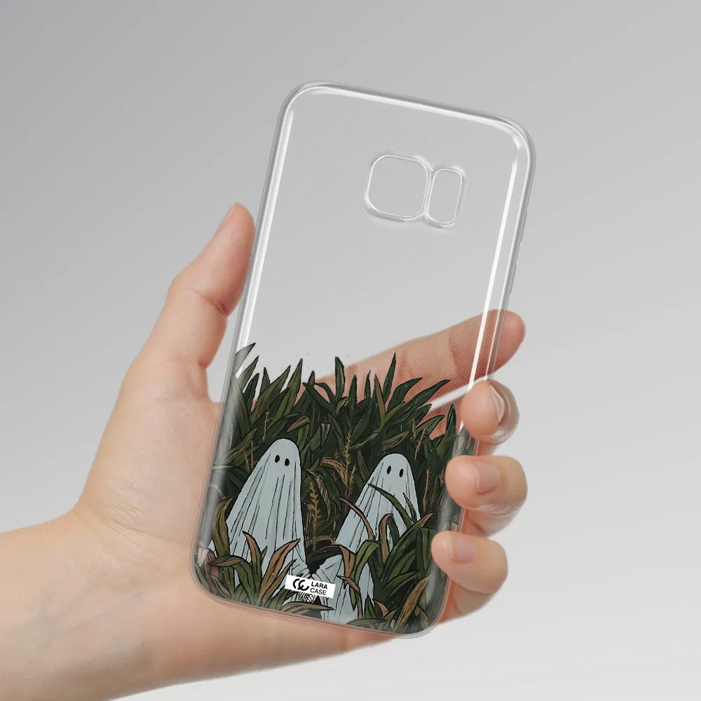 a group of ghosts in a field of grass Samsung S7 Edge Clear TPU Case