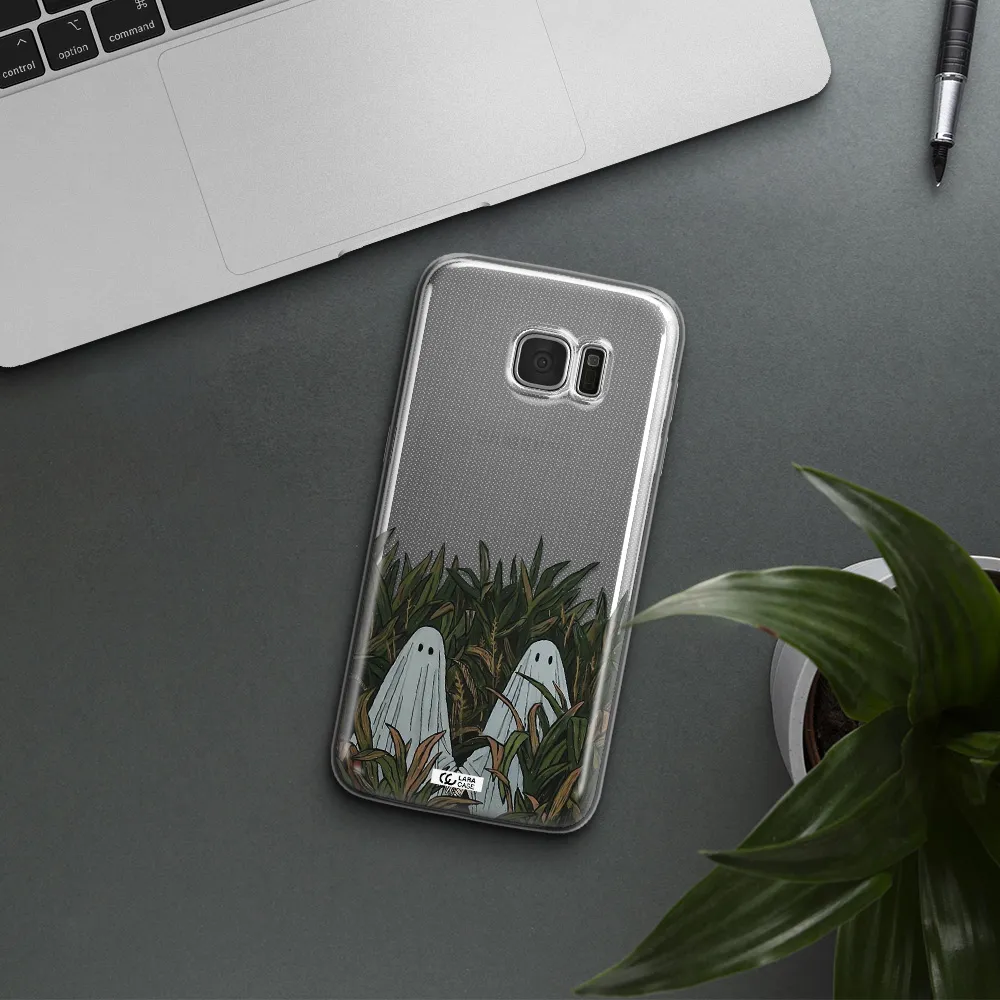 a group of ghosts in a field of grass Samsung S7 Edge Clear TPU Case