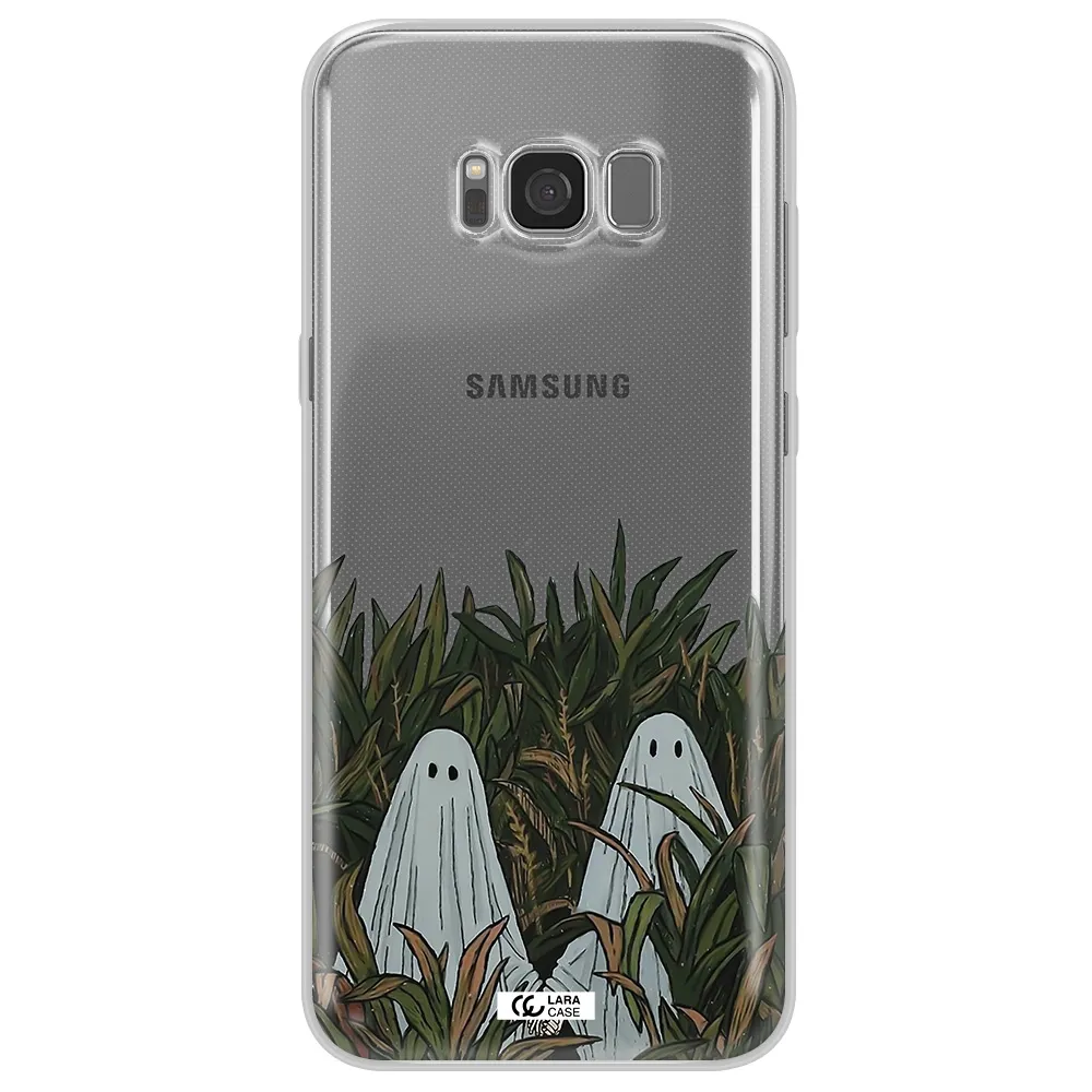 a group of ghosts in a field of grass Samsung S8 Plus Clear TPU Case