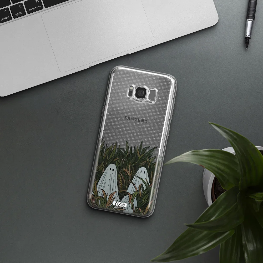 a group of ghosts in a field of grass Samsung S8 Plus Clear TPU Case