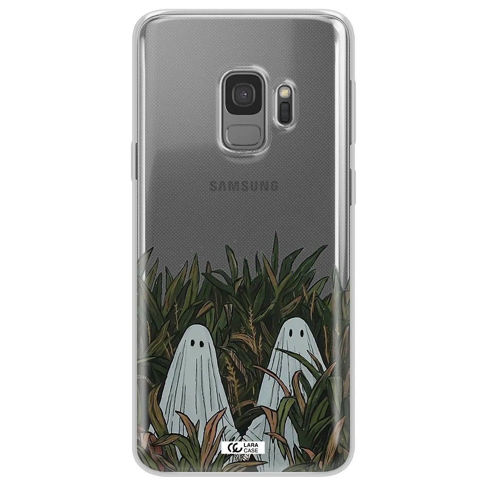 a group of ghosts in a field of grass Samsung S9 Clear TPU Case