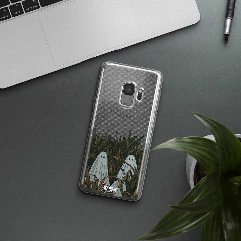 a group of ghosts in a field of grass Samsung S9 Clear TPU Case