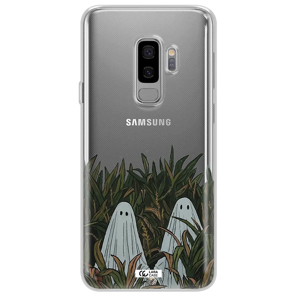a group of ghosts in a field of grass Samsung S9 Plus Clear TPU Case