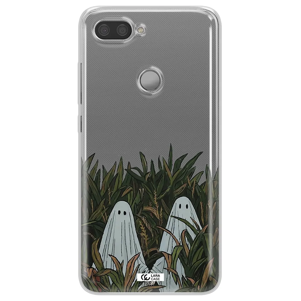 a group of ghosts in a field of grass Xiaomi Mi 8 Lite Clear TPU Case
