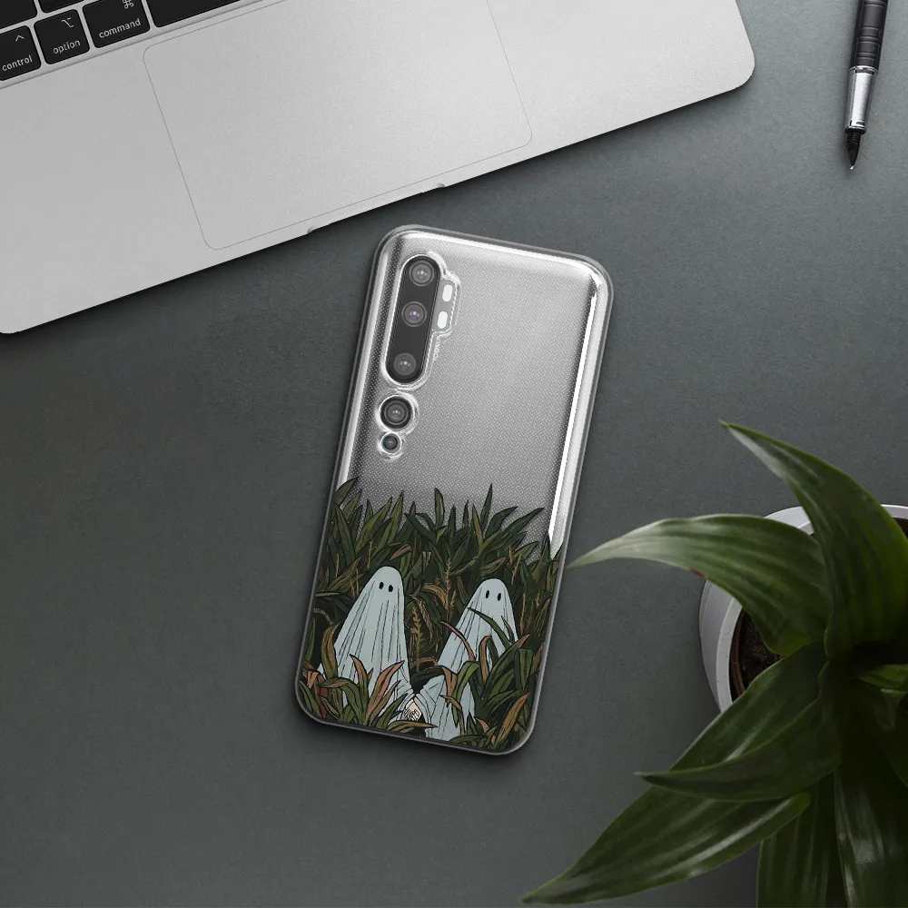 a group of ghosts in a field of grass Xiaomi Mi Note 10 Clear TPU Case
